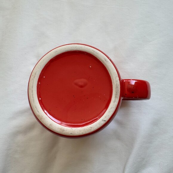 EUC Red "Uplift Someone" Ceramic Coffee Mug, With White & Black Speckles - Picture 6 of 6
